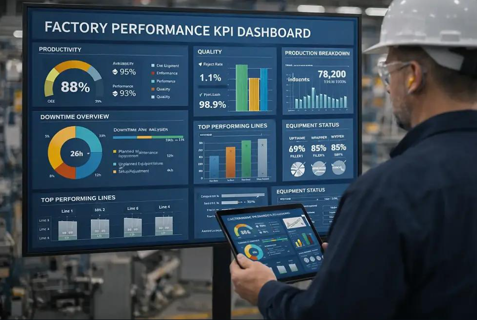 Dashboard Manufaktur: KPI yang Membantu Manajemen Bertindak